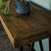 Close up of the top of the Paddington Recycled Pine Hall Table.