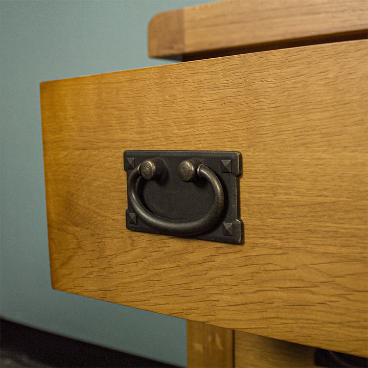 Queensland Oak Large Bedside Cabinet