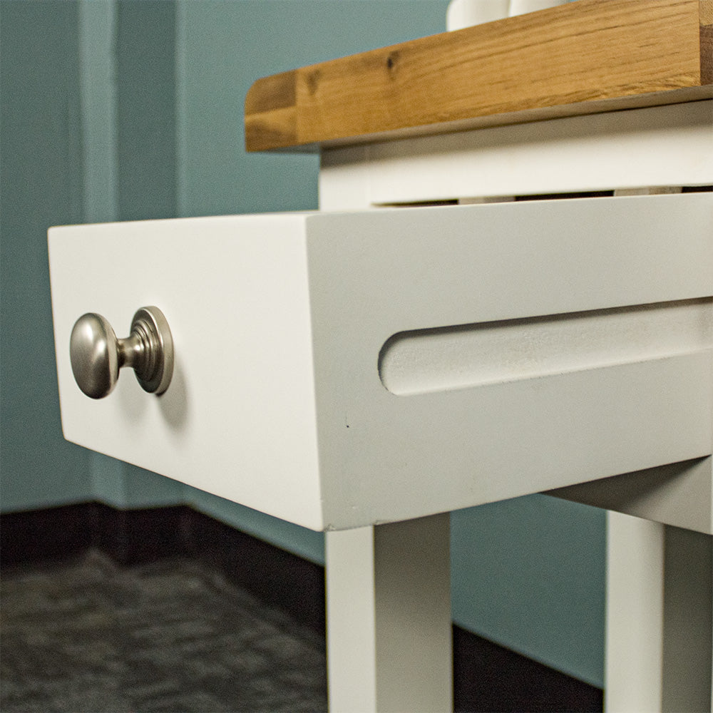 Tasmania Oak Top Bedside Table / Lamp Table