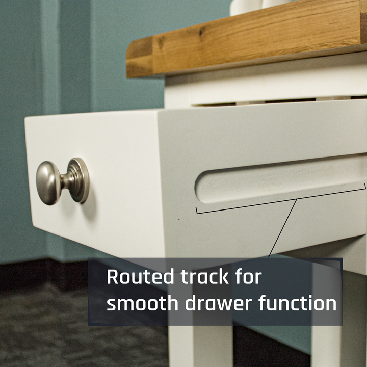 Tasmania Oak Top Bedside Table / Lamp Table