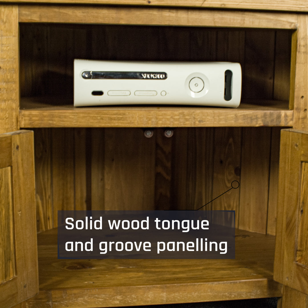 Ventura Recycled Pine Corner TV Unit