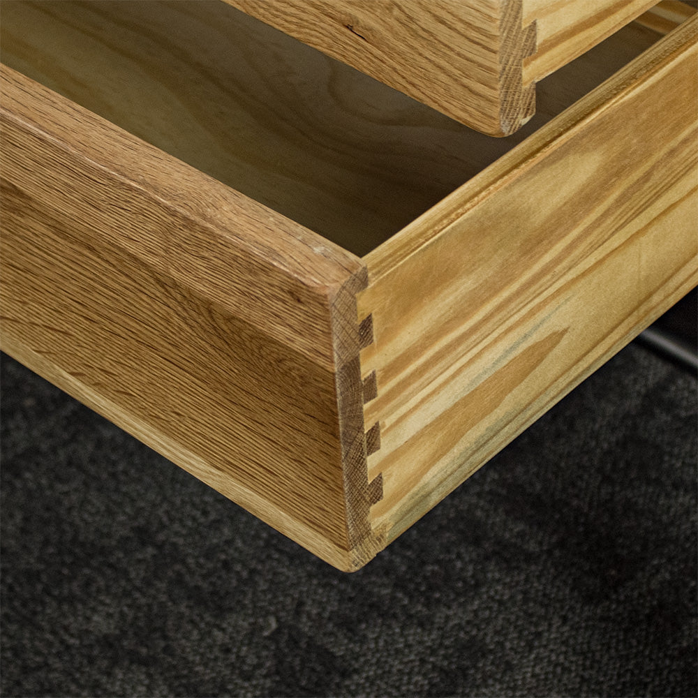 Vienna 4 Drawer Oak Hall Table