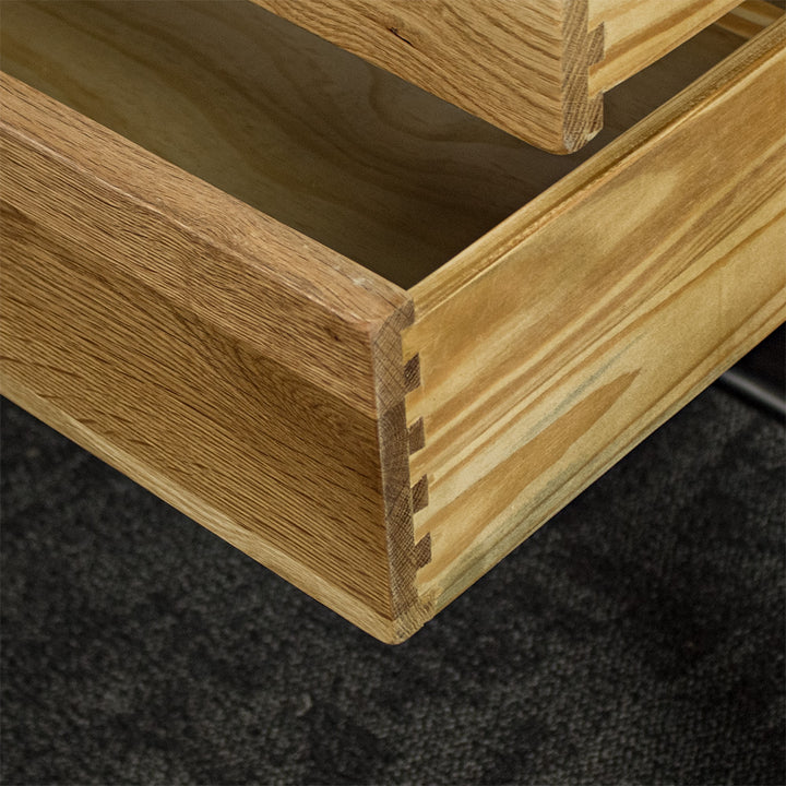 Vienna 4 Drawer Oak Hall Table