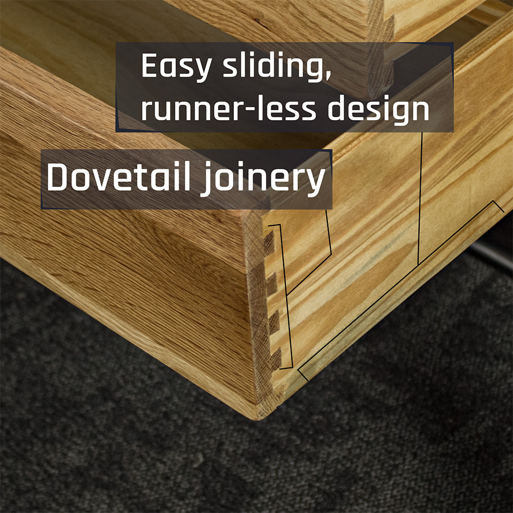 Vienna 4 Drawer Oak Hall Table
