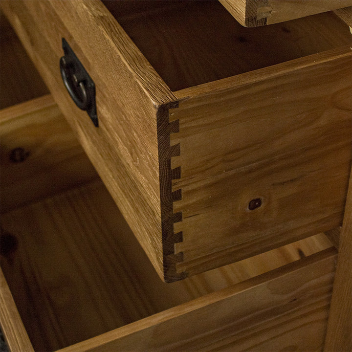 Vienna 6 Drawer Oak Lowboy