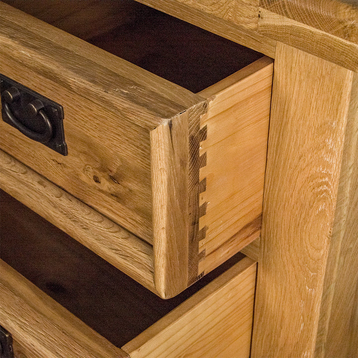 Yes Four Drawer Oak Lowboy