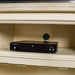 A closer view of the cable hole in the back of the Biarritz Compact TV Unit