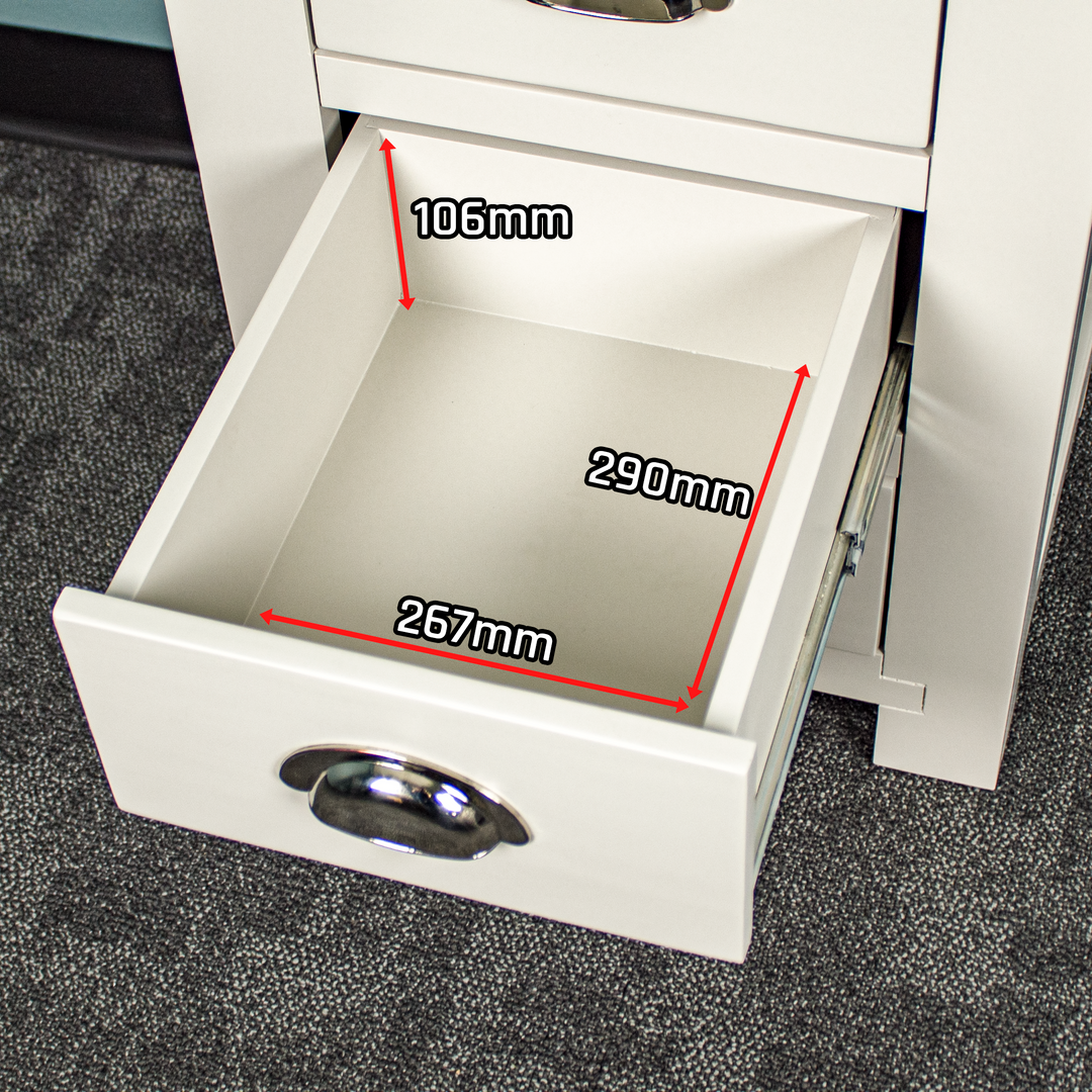 Alton 3 Drawer Pine Bedside Cabinet