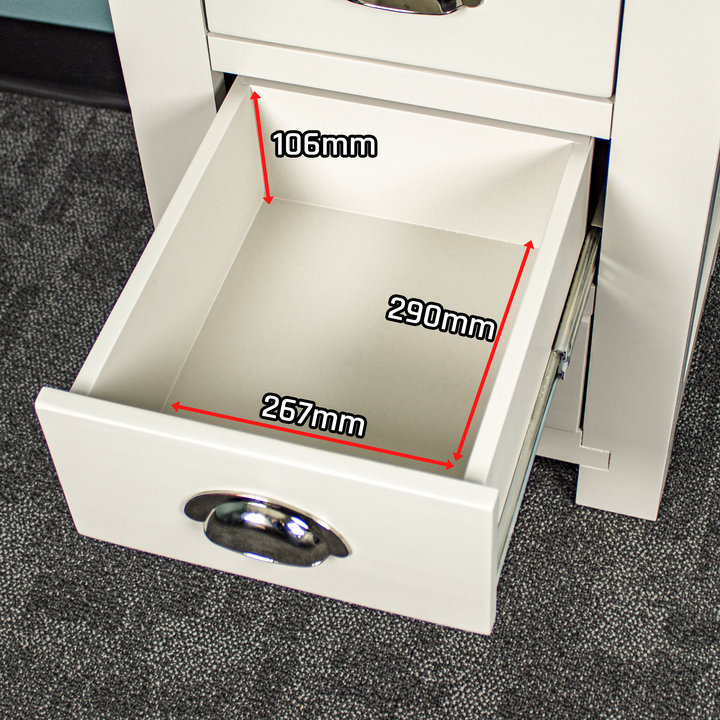 Alton 3 Drawer Pine Bedside Cabinet