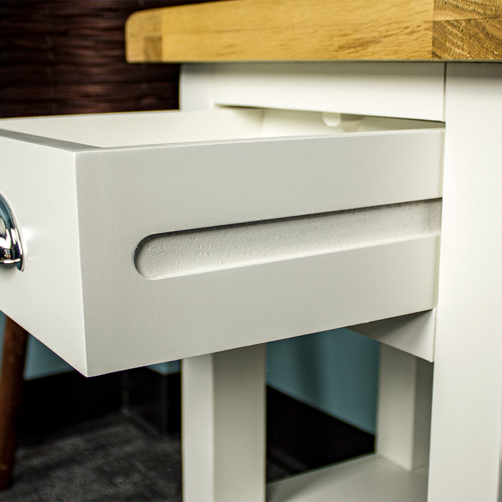 Tasmania Oak Top Bedside Table / Lamp Table