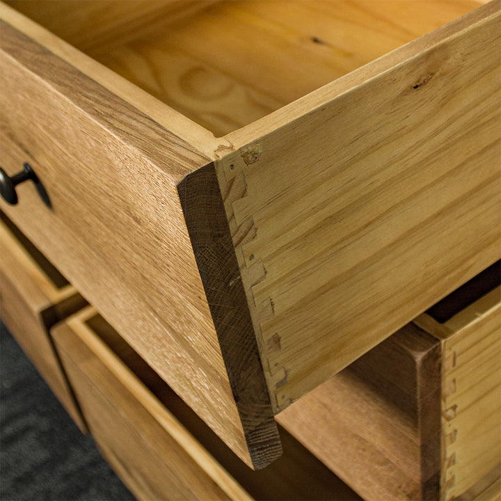 Beethoven Oak Lowboy Six Drawer Chest