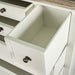 A close up of the smaller drawers on the left and right sides of the Biarritz 7 Drawer Tallboy / Chest of Drawer