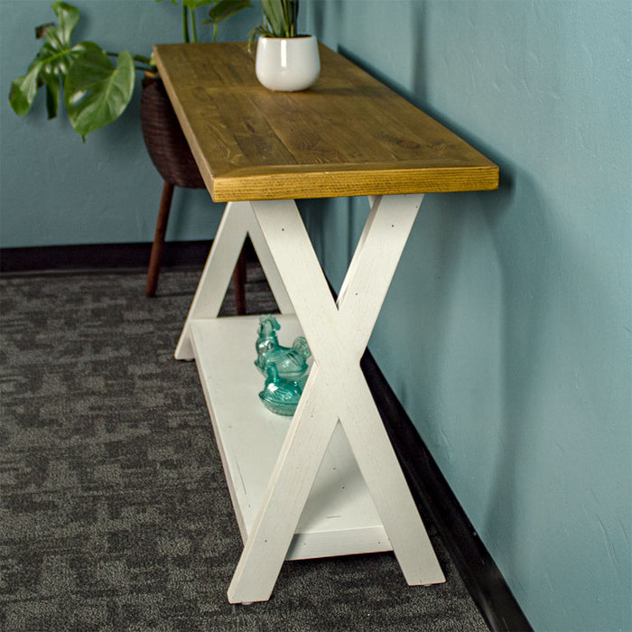 Side of the Byron Recycled Pine Console Table