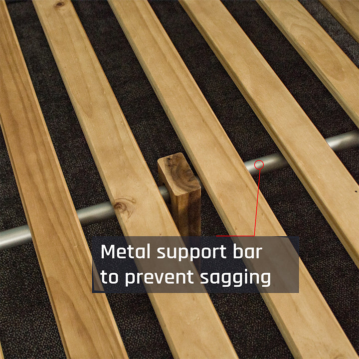 Camden Super King Size Oak Slat Bed Frame