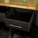 Overall view of the drawer of the Cascais Large Black Buffet