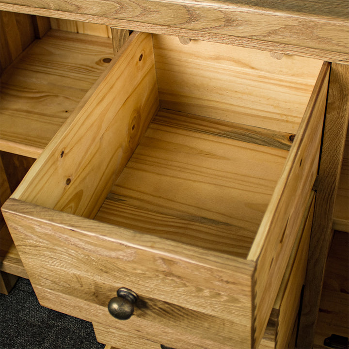 Farmhouse 3 Drawer Rustic Oak Buffet