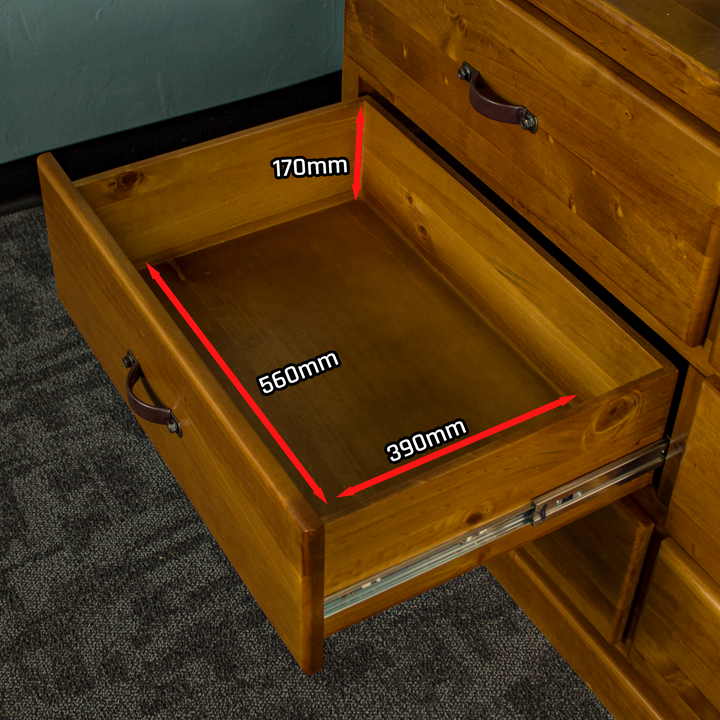 Jamaica 6 Drawer Pine Lowboy