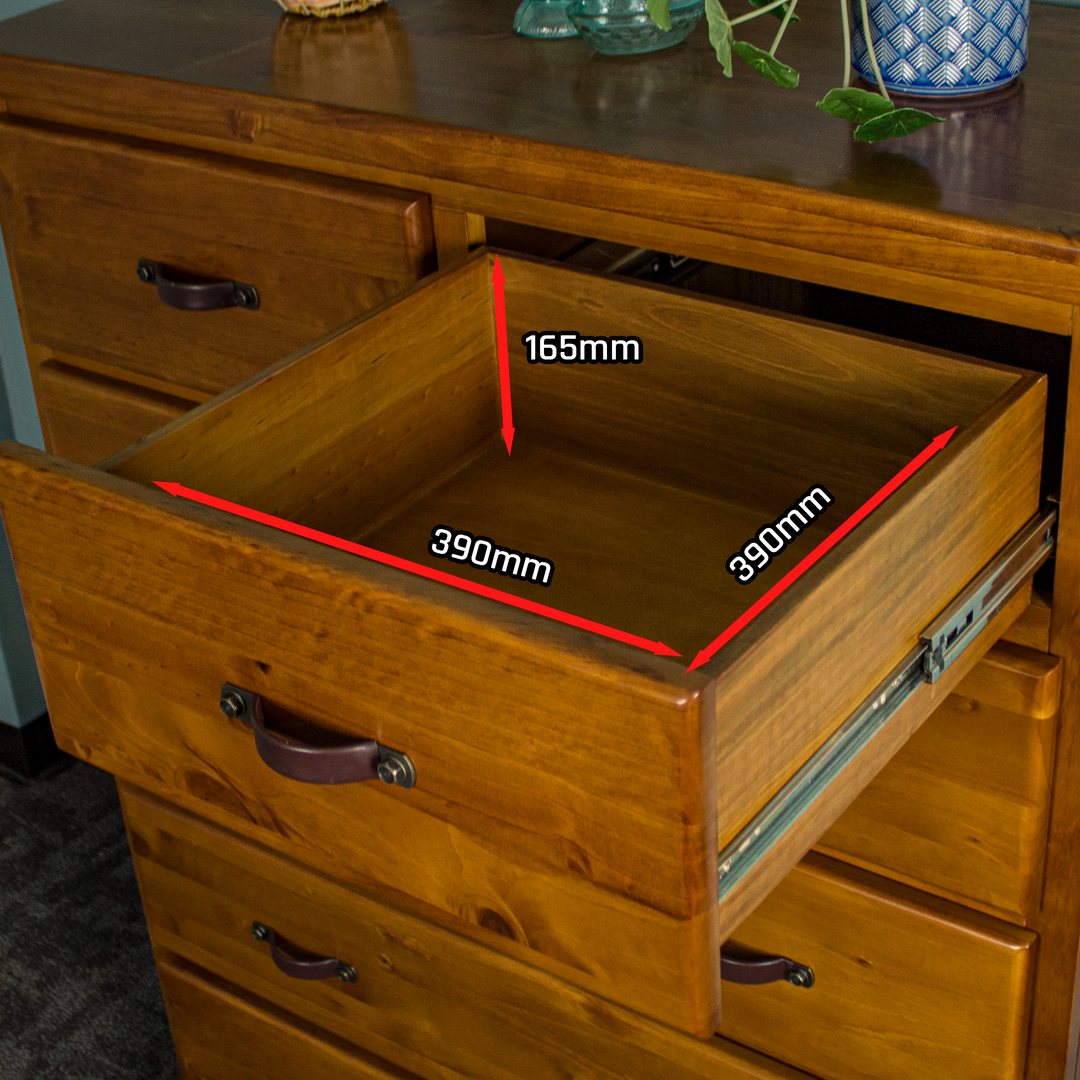 Jamaica 6 Drawer Pine Tallboy