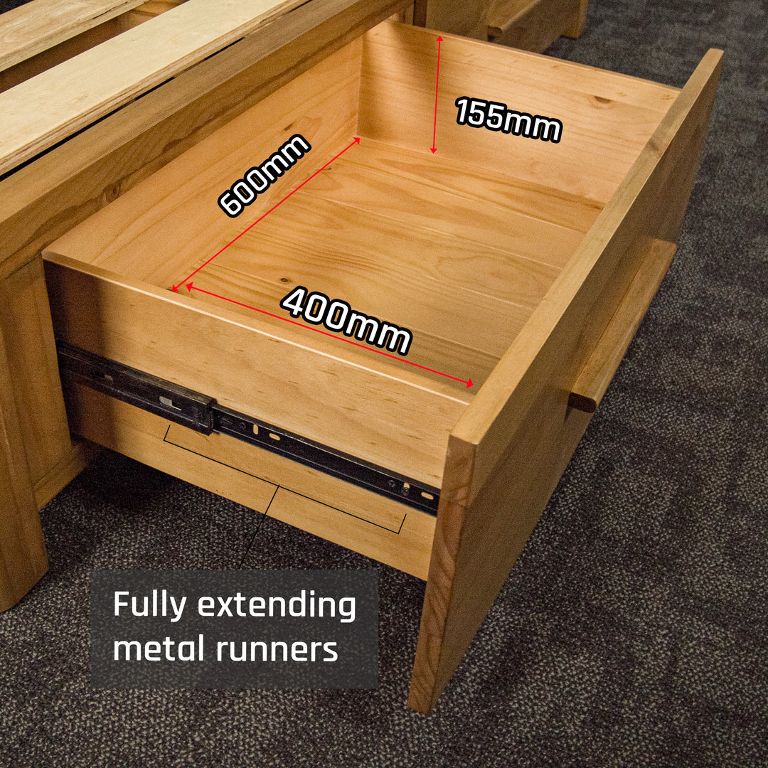 Kimberly NZ Pine Queen Bed Frame