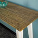 A close up of the top of the Nova Recycled Pine Hall Table