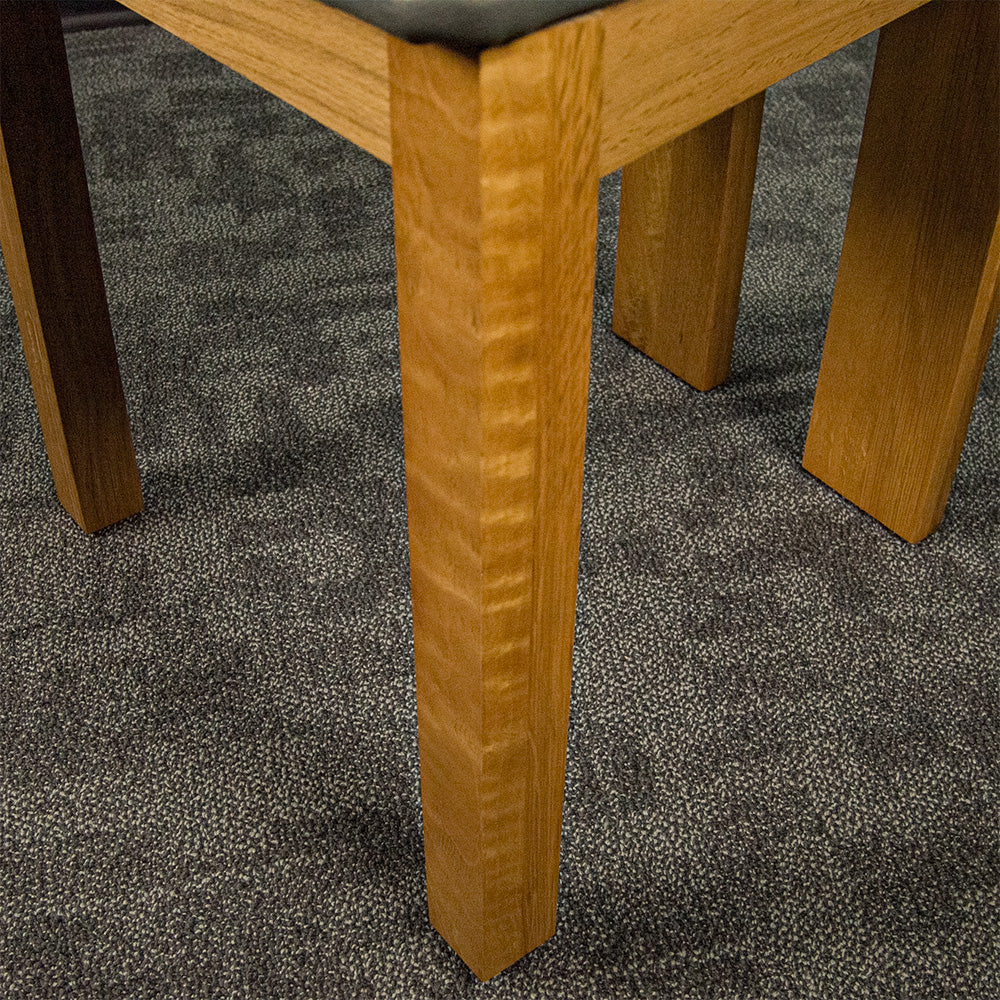 Bristol Oak Grey Dining Chair with Upholstered Back