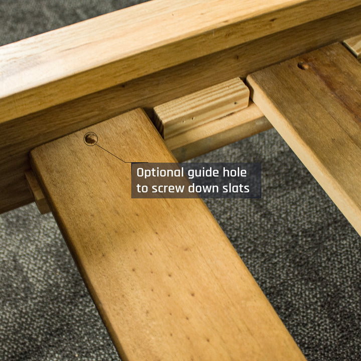 Ormond Oak Double Bed Frame + Balanced Euro Top Mattress Combo