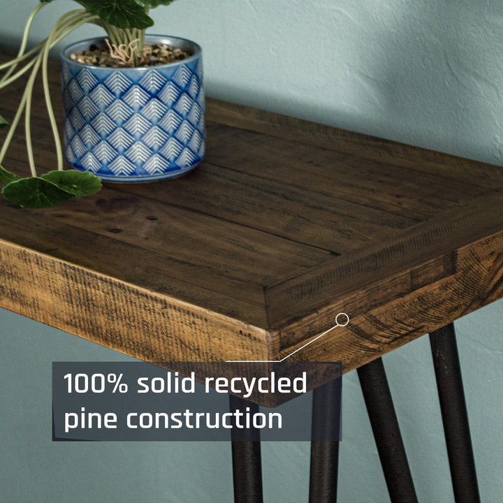 Close up of the Paddington Recycled Pine Hall Table