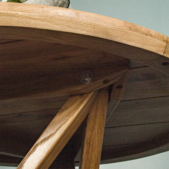 Pythagoras Compact Round Oak Dining Table