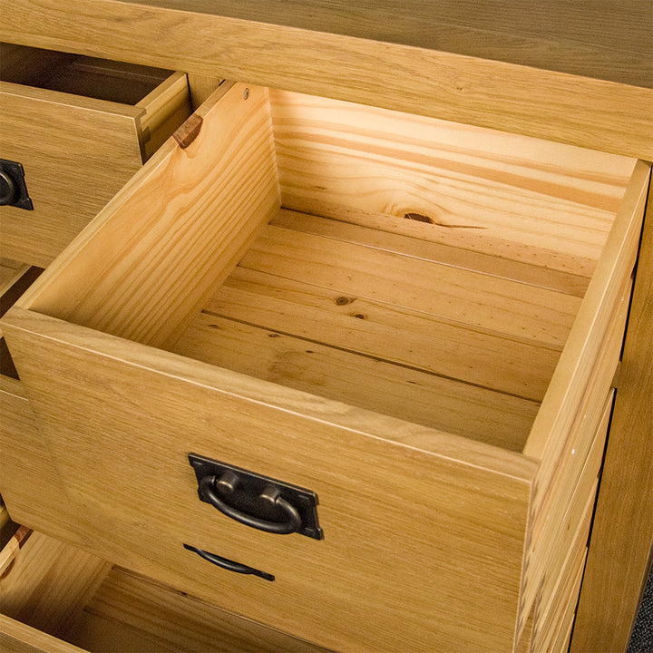 Queensland 7 Drawer Oak Lowboy