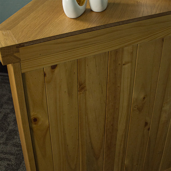 Queensland Oak Corner Cabinet