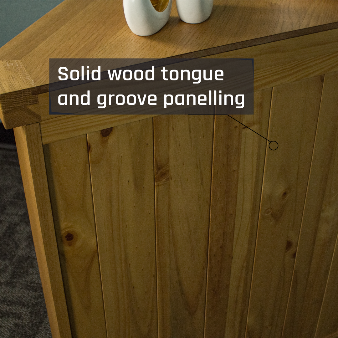 Queensland Oak Corner Cabinet