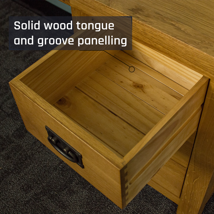 Queensland Oak Large Bedside Cabinet