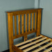 An overall view of the headboard of the Trent Single Size NZ Pine Slat Bed Frame