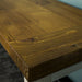 Close up of the top of the Tuscan Recycled Pine Bench