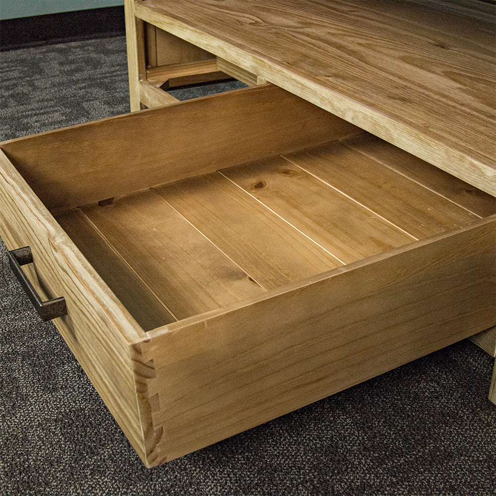 Vancouver 2 Drawer NZ Pine Coffee Table