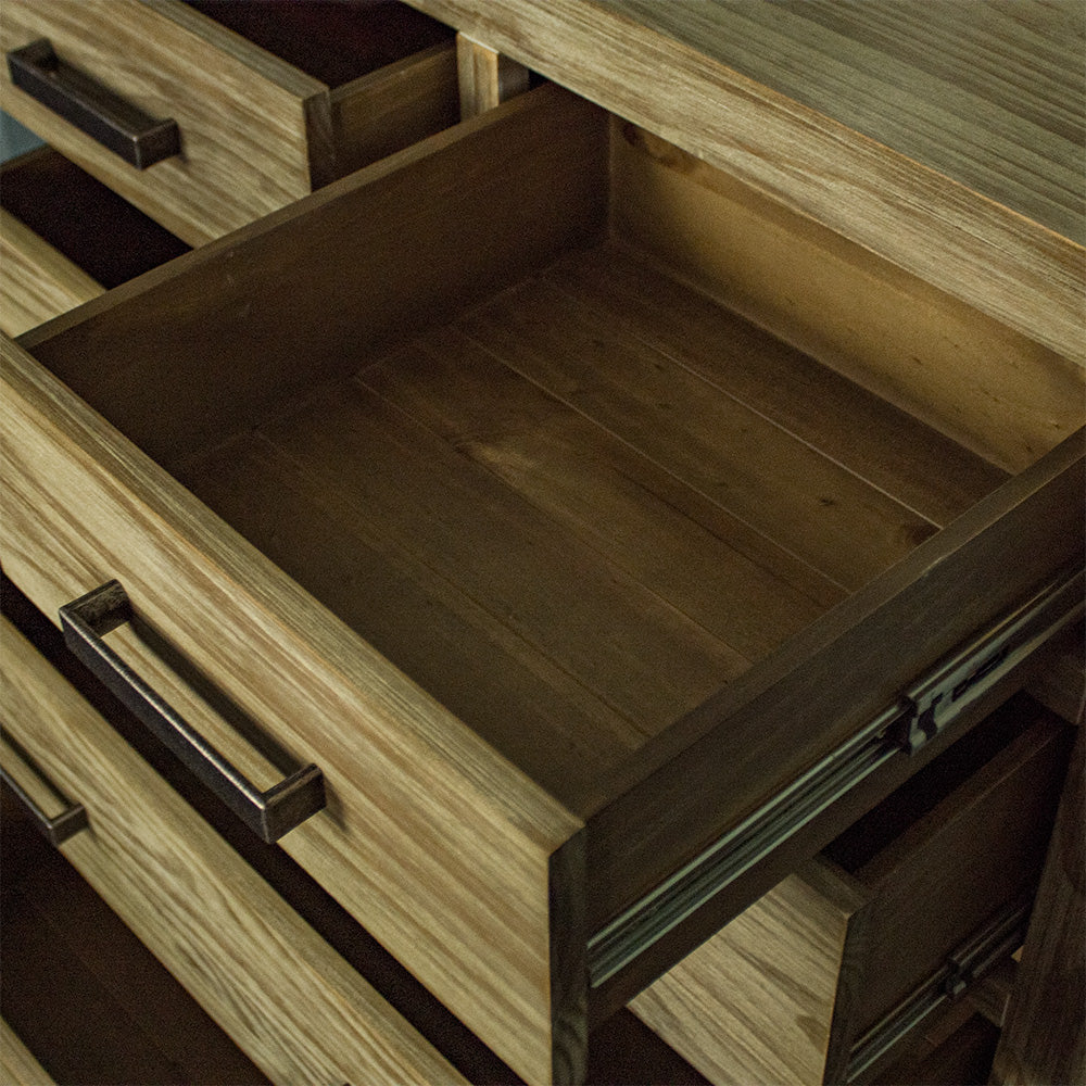 Vancouver 5 Drawer NZ Pine Tallboy