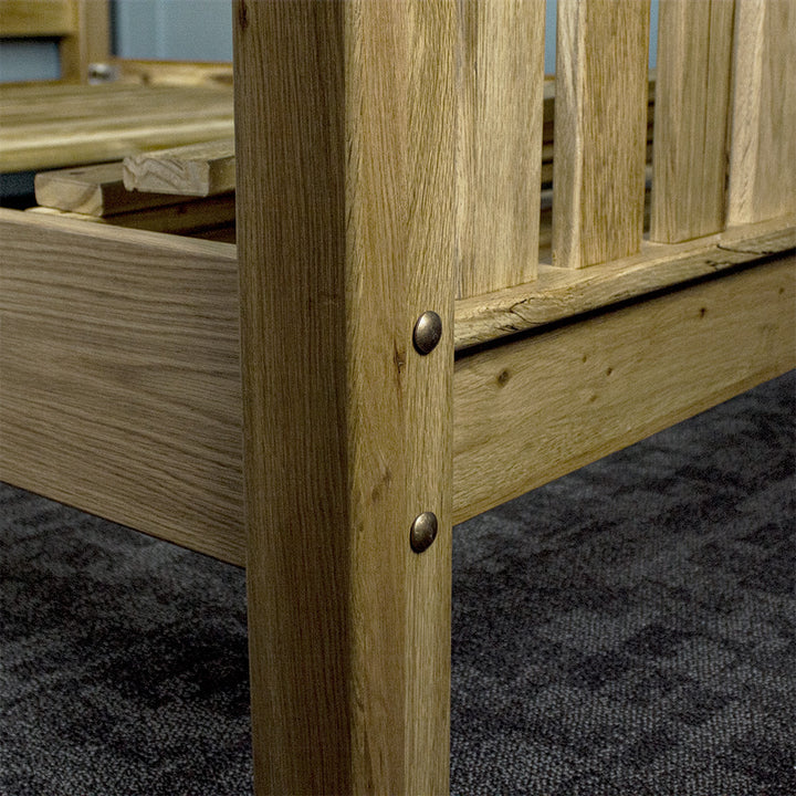 Versailles Oak Queen Size Slat Bed