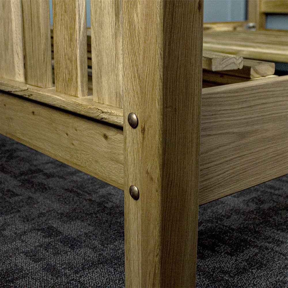 Versailles Oak Super King Size Slat Bed