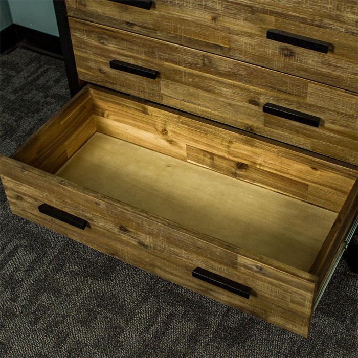 Overall view of the inside of the larger drawers on the Victor 5 Drawer Tallboy