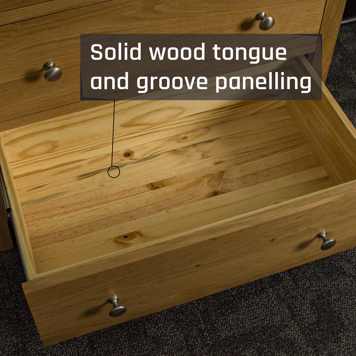 Victoria Oak 3 Drawer Tallboy