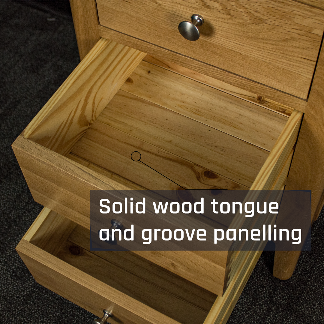 Victoria Oak Bedside Cabinet (L)