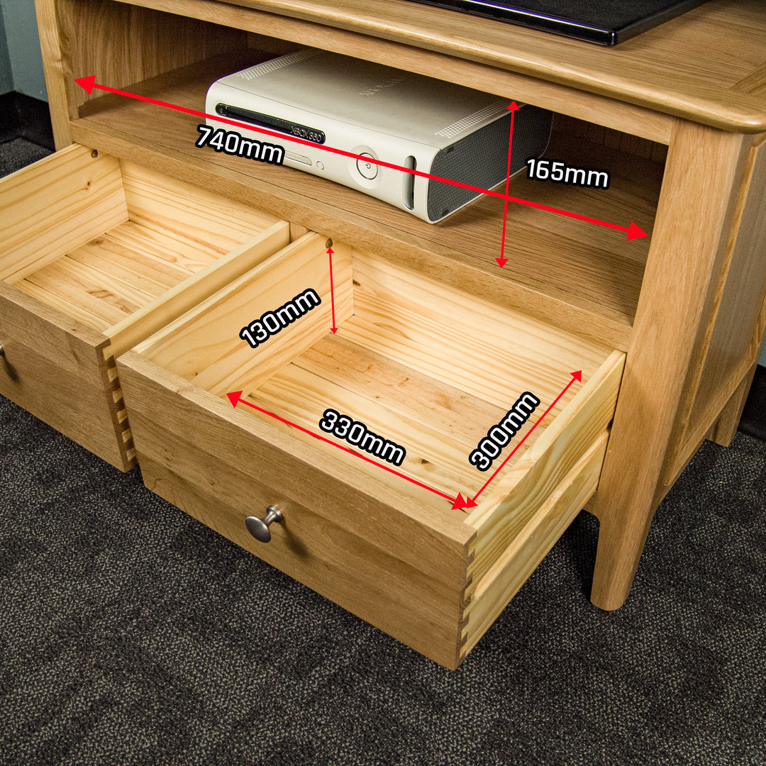 Victoria Compact Oak TV Cabinet
