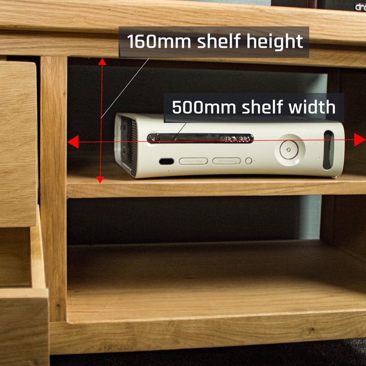 Vienna 2 Drawer Oak Entertainment Unit