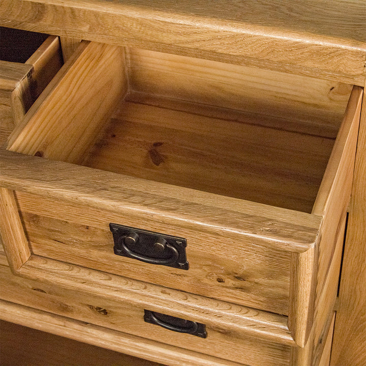 Yes Four Drawer Oak Lowboy