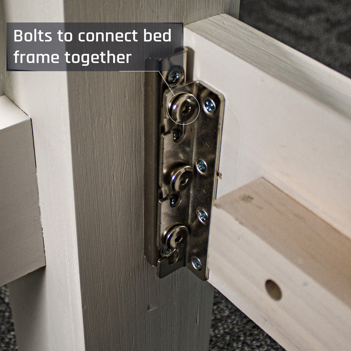 Vancouver King Size White Slat Bed Frame