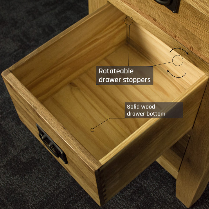 Modern Oak 4 Piece Double Bedroom Suite