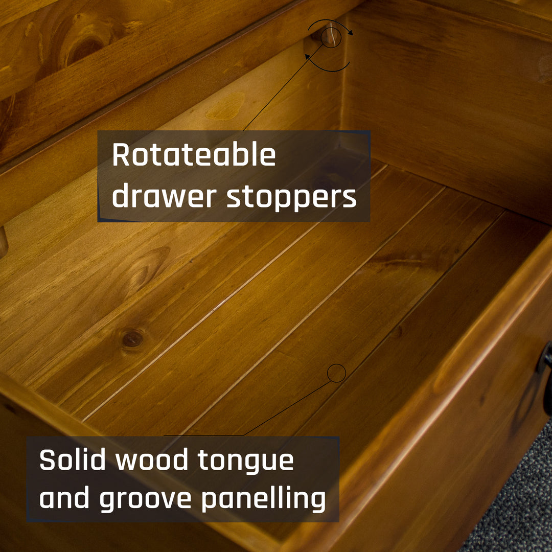 Trent 6 Drawer NZ Pine Lowboy