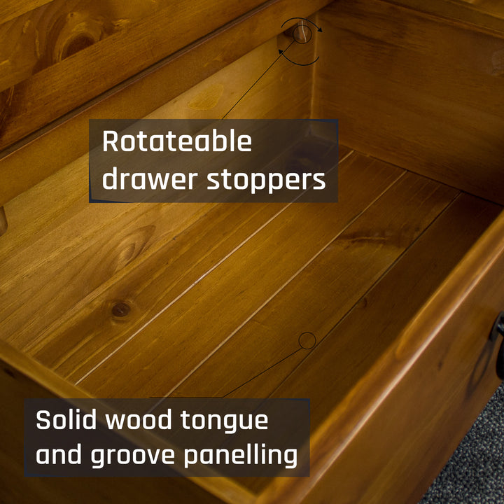 Trent 6 Drawer NZ Pine Lowboy