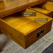 An overall view of the drawers on the Montreal Coffee Table with 2 Drawers.