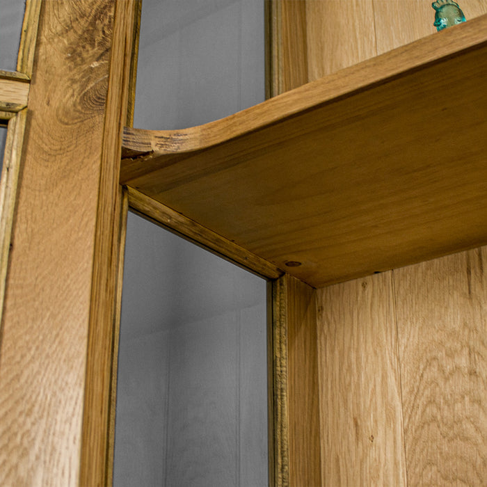 Oscar Glass Door Oak Display Cabinet